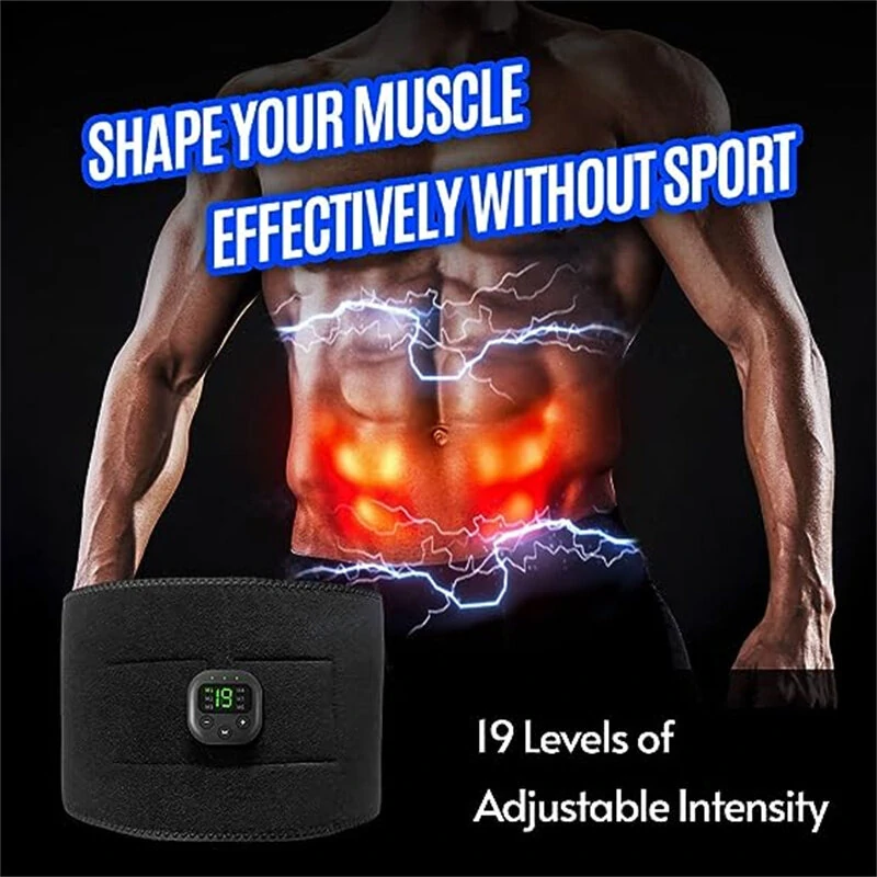 (image for) Ems Muscle Stimulator Unisex 6 Massage Modes Abdominal Pulse Trainer Portable Electric Smart Fitness Equipment