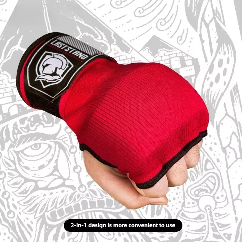 (image for) KALOAD 1 Pair Boxing Hand Wraps Inner Half Finger Gel Boxing Gloves With Long Wrist Strap for Men Women Karate Equipment Protective Gel