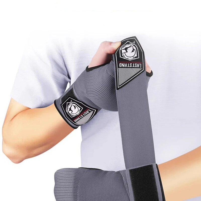 (image for) KALOAD 1 Pair Boxing Hand Wraps Inner Half Finger Gel Boxing Gloves With Long Wrist Strap for Men Women Karate Equipment Protective Gel