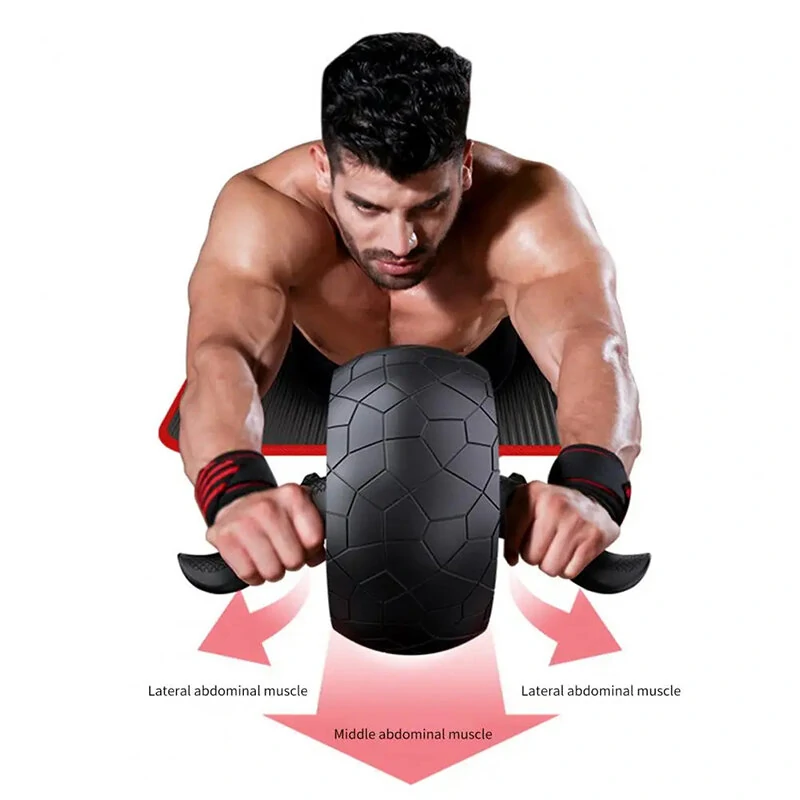 (image for) Multi-Layer Ab Wheel Roller Mute Labor-Saving Smart Brake Practical Automatic Rebound Abs Trainer Wheel Exercise Equipment for Body Shaping Abs Core Workout